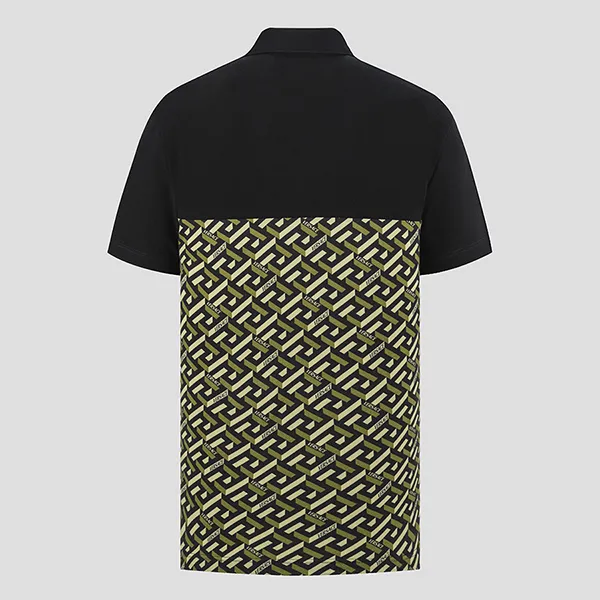 Áo Polo Versace Logo Monogram Printed 1008329 1A05963 5B160 Phối Màu Size M