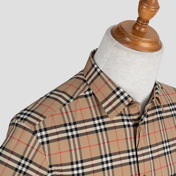 Áo Sơ Mi Burberry Cộc Tay 8020965 Phối Màu Size M