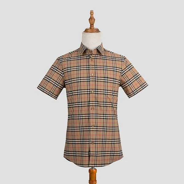 Áo Sơ Mi Burberry Cộc Tay 8020965 Phối Màu Size M