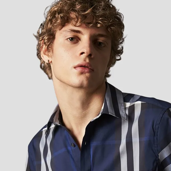 Áo Sơ Mi Burberry Plaid Short Sleeve Shirt Navy - 40039361 Màu Xanh Navy Size S - Thời trang - Vua Hàng Hiệu