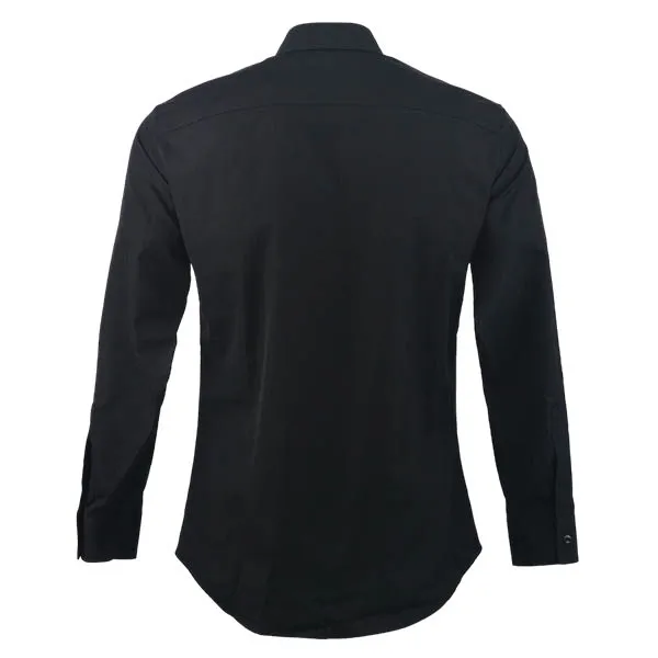 Áo Sơ Mi Dài Tay Dsquared2 Black Slogan Printed Buttoned Shirt S71DM0598 S36275 900 Màu Đen Size 44