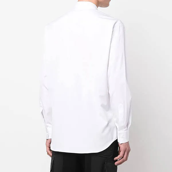 Áo Sơ Mi Dài Tay Dsquared2 White Slogan Printed Buttoned Shirt S71DM0598 S36275 100 Màu Trắng Size 48