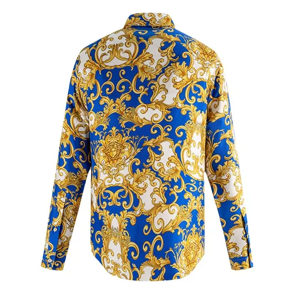 Áo Sơ Mi Versace Silk Baroque Printed 1005026 1A05911 5U050 Phối Màu