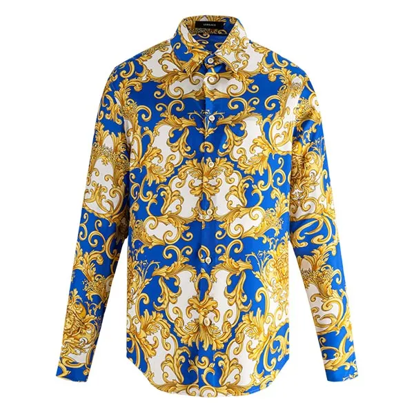 Áo Sơ Mi Versace Silk Baroque Printed 1005026 1A05911 5U050 Phối Màu