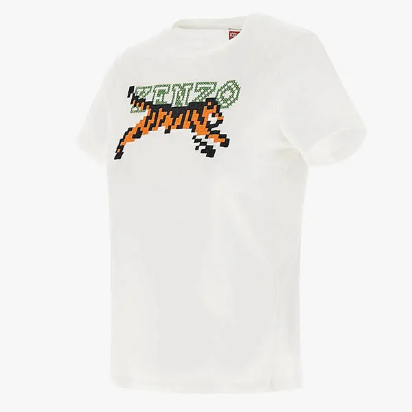 Áo Thun Kenzo Pixel Classic Cotton T-Shirt FD52TS0124SG02 Màu Trắng - 3
