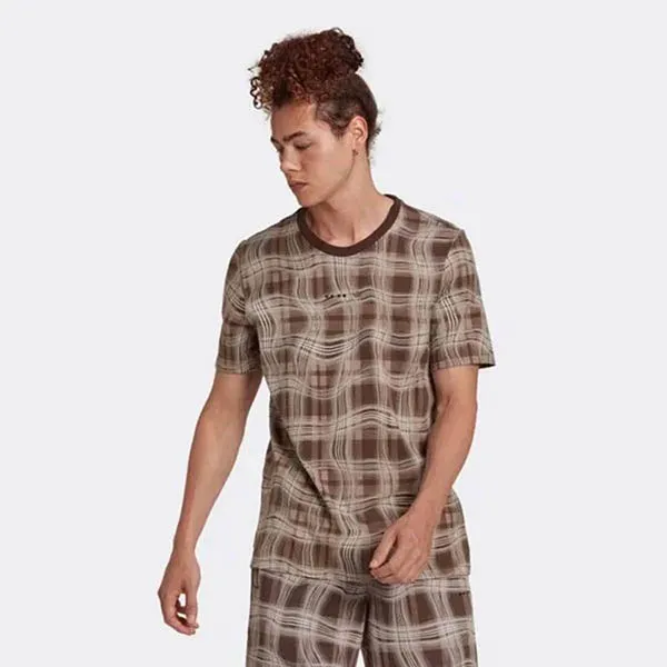 Áo Thun Nam Adidas Originals Aop Ss Tee Tshirt HK2744 Màu Nâu Size L - Thời trang - Vua Hàng Hiệu
