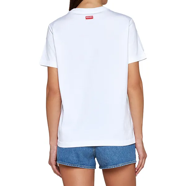 Áo Thun Nữ Kenzo Boke Flower Cotton T-Shirt FD52TS0394SO01 Màu Trắng Họa Tiết Hoa