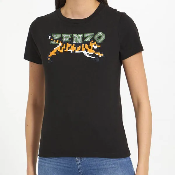 Áo Thun Nữ Kenzo T-Shirt Kenzo Pixel FD52TS0124SG99J Màu Đen