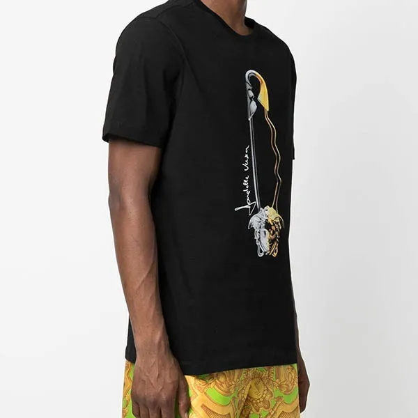 Áo Thun Versace Printed T-Shirt 10084901A060692B510 Màu Đen Size M - Thời trang - Vua Hàng Hiệu