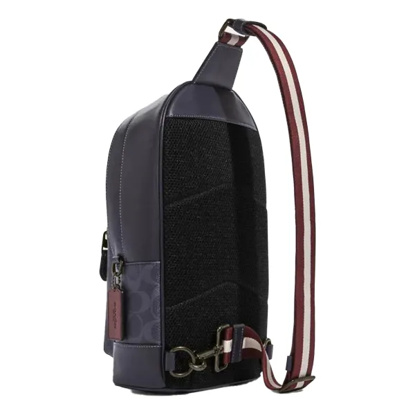 Balo Coach West Pack In Signature Canvas With Varsity Motif Cb913 Màu Xanh Đen - Túi xách - Vua Hàng Hiệu