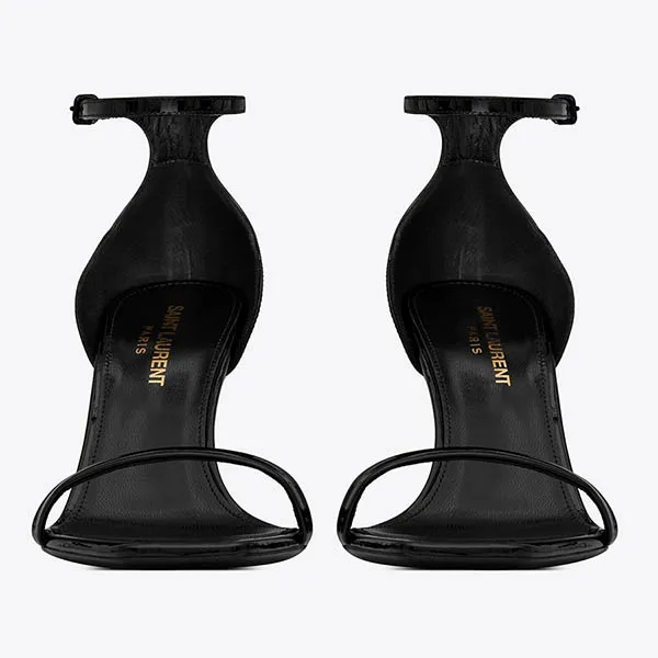Dép Cao Gót Nữ Yves Saint Laurent YSL Opyum Sandals In Patent Leather 5576790NPKK1000 Màu Đen - Dép - Vua Hàng Hiệu