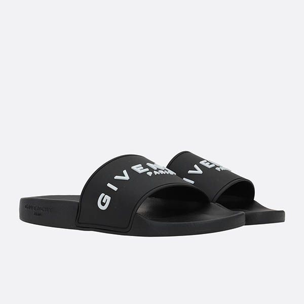 Dép Givenchy Logo Detailed Rubber Slide Sandals BE3076E1KU001 Màu Đen - 3