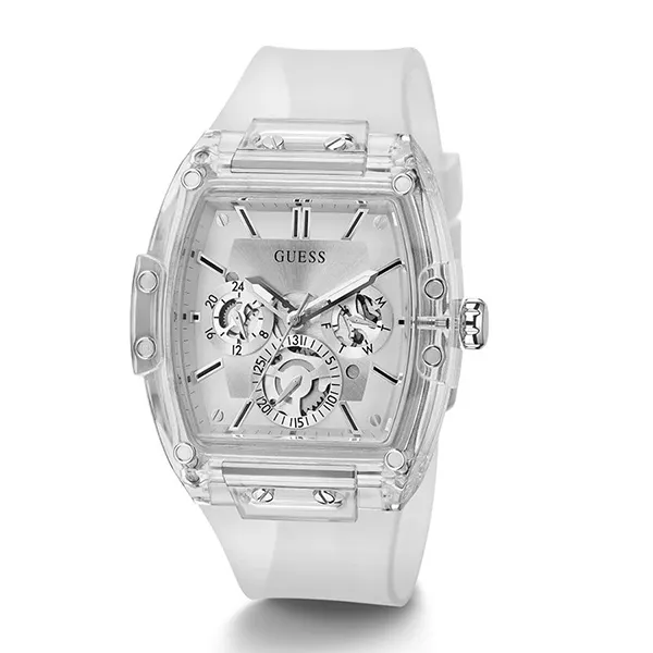 Đồng Hồ Nam Guess Clear Case Clear Pu Watch GW0203G1 Màu Trắng