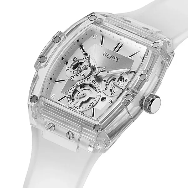 Đồng Hồ Nam Guess Clear Case Clear Pu Watch GW0203G1 Màu Trắng