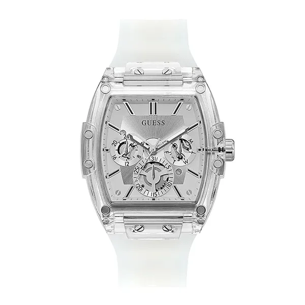 Đồng Hồ Nam Guess Clear Case Clear Pu Watch GW0203G1 Màu Trắng