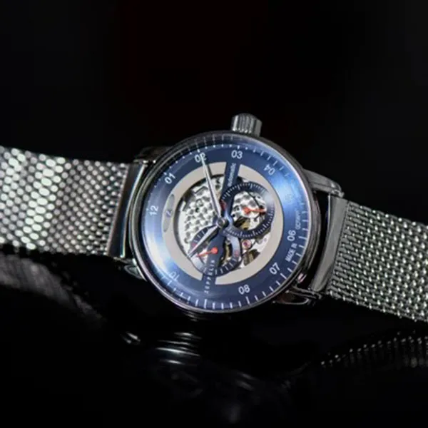 Đồng Hồ Nam Zeppelin New Captain's Line 8664M3 Automatic Mens Watch Màu Bạc Xanh