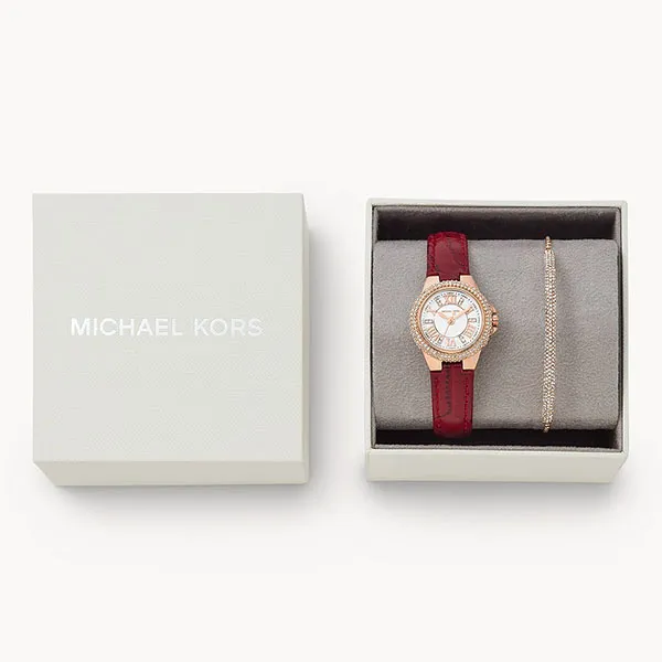 Đồng Hồ Nữ Michael Kors mk Camille MK1069SET Màu Đỏ/ Vàng Hồng