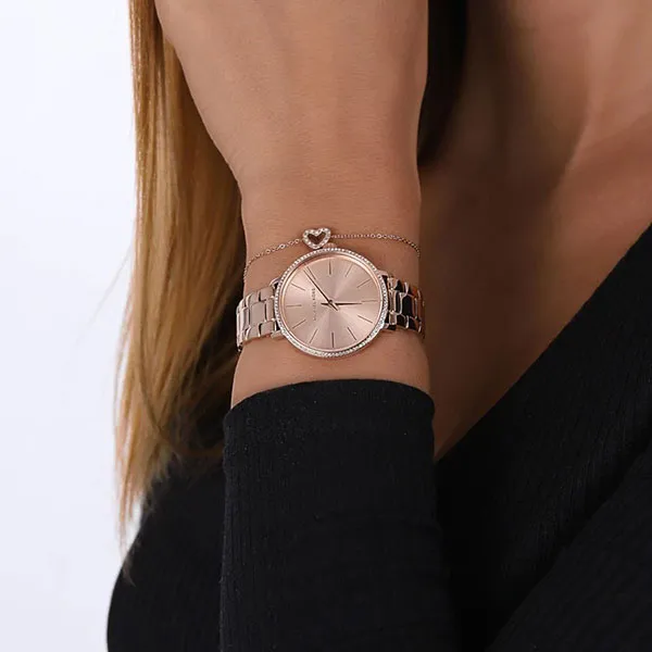 Đồng Hồ Nữ Michael Kors MK Pyper MK1040 Màu Vàng Hồng