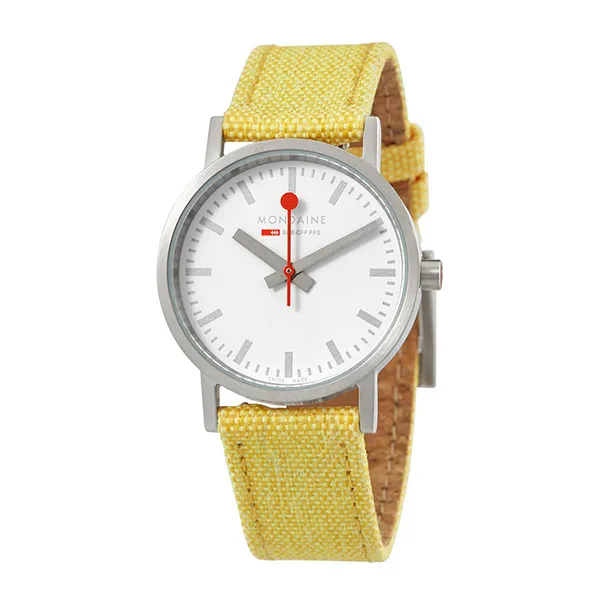 Đồng Hồ Nữ Mondaine Classic Quartz White Dial Ladies Watch A658.30323.17SBE Màu Vàng Trắng - Đồng hồ - Vua Hàng Hiệu