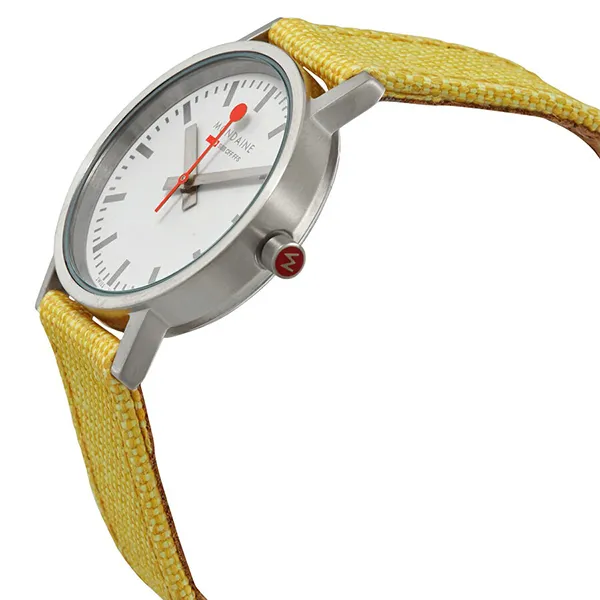 Đồng Hồ Nữ Mondaine Classic Quartz White Dial Ladies Watch A658.30323.17SBE Màu Vàng Trắng - Đồng hồ - Vua Hàng Hiệu