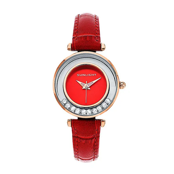 Đồng Hồ Nữ Sunlight Watches For Women Exclusively 98559 Màu Đỏ Bạc