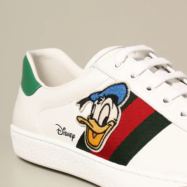 Giày Gucci Ace 'Donal Duck Patch' - 649399 1XG60 9114 Màu Trắng Size 5
