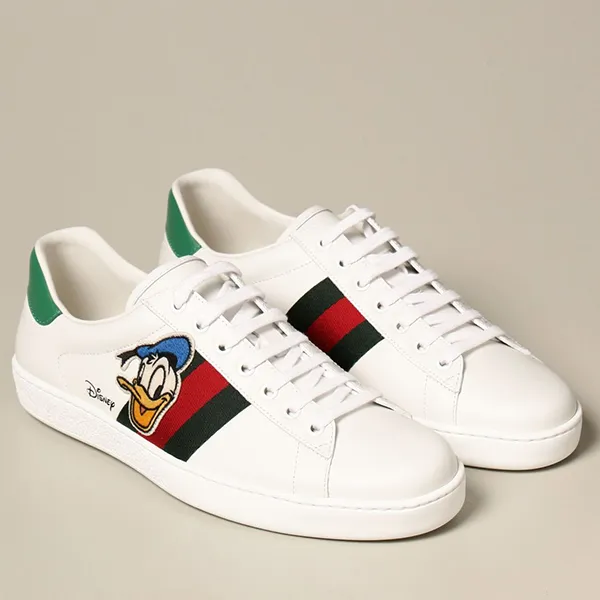 Giày Gucci Ace 'Donal Duck Patch' - 649399 1XG60 9114 Màu Trắng Size 5