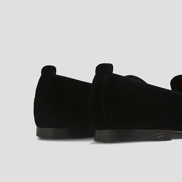 Giày Slip On Nam Dolce & Gabbana D&G DG Logo Embroidered A50312 AU442 8S241 Màu Đen