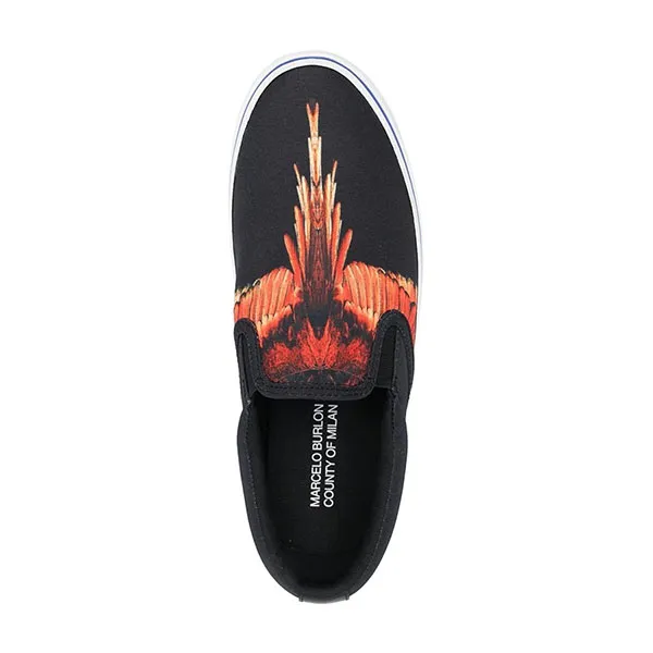 Giày Slip On Marcelo Burlon Icon Wings CMIA079F22FAB002 1025 Màu Đen Size 42