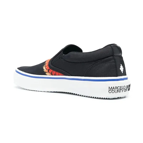 Giày Slip On Marcelo Burlon Icon Wings CMIA079F22FAB002 1025 Màu Đen Size 42