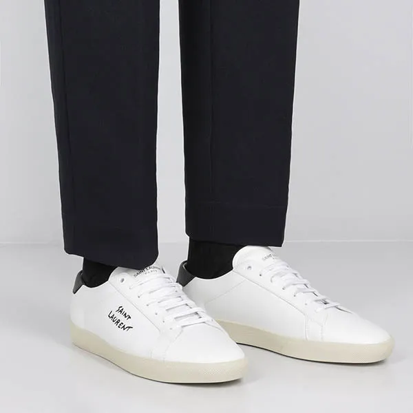 Giày Sneakers Yves Saint Laurent YSL Court Classic SL/06 Smooth Leather 610685AABEE9061 Màu Trắng Đen Size 42.5 - Giày - Vua Hàng Hiệu