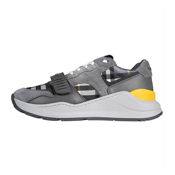 Giày Thể Thao Burberry 8064268 Ramsey Sneakers Grey Màu Xám