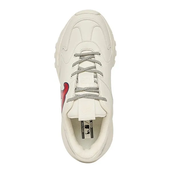 Giày Thể Thao MLB BigBall Chunky A Classic 3D Logo Boston Red Sox Ivory 3ASHCS12N-43RDS Phối Màu Trắng Đỏ Size 260