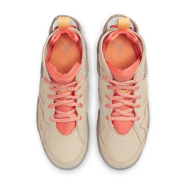 Giày Thể Thao Trẻ Em Nike Air Jordan 7 Retro PS x Bephie's Beauty Supply Sanddrift DR1484-168 Màu Be Hồng Size 17