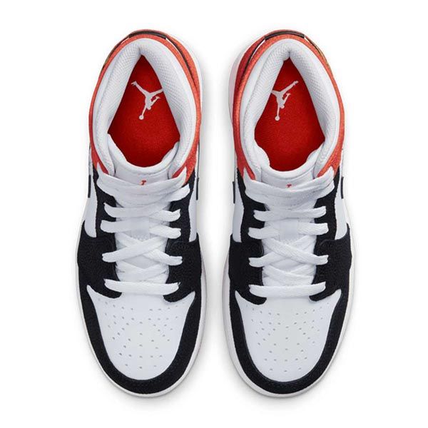 Giày Thể Thao Trẻ Em Nike Jordan 1 Mid Alt SEShattered Vines (PS) DR6963-100 Màu Đen Cam Size 16.5 - 3