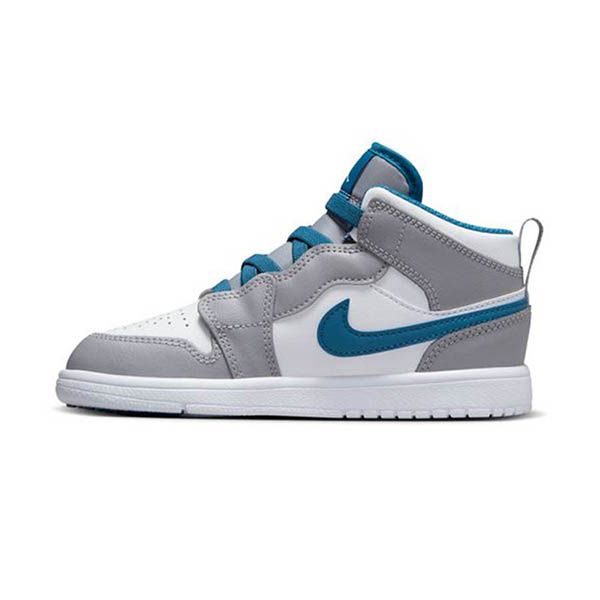 Giày Thể Thao Trẻ Em Nike PS Air Jordan 1 Mid AR6351-014 Màu Xanh Trắng Size 16.5 - 3