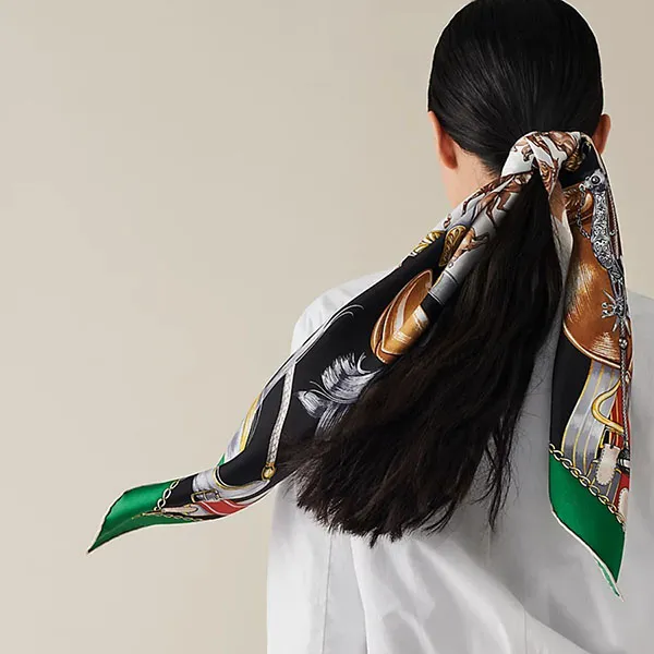 Khăn Hermès Cavalcades Scarf 90 Màu Xanh Đen - Thời trang - Vua Hàng Hiệu