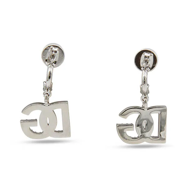 Khuyên Tai Dolce & Gabbana D&G Earrings Dg Logo Rhinestones WEN6L1W111187655 Màu Bạc