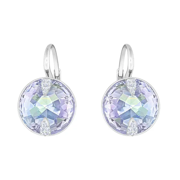 Khuyên Tai Swarovski Globe Drop Earrings Round Cut, Blue, Rhodium Plated 5559860 Màu Xanh Bạc