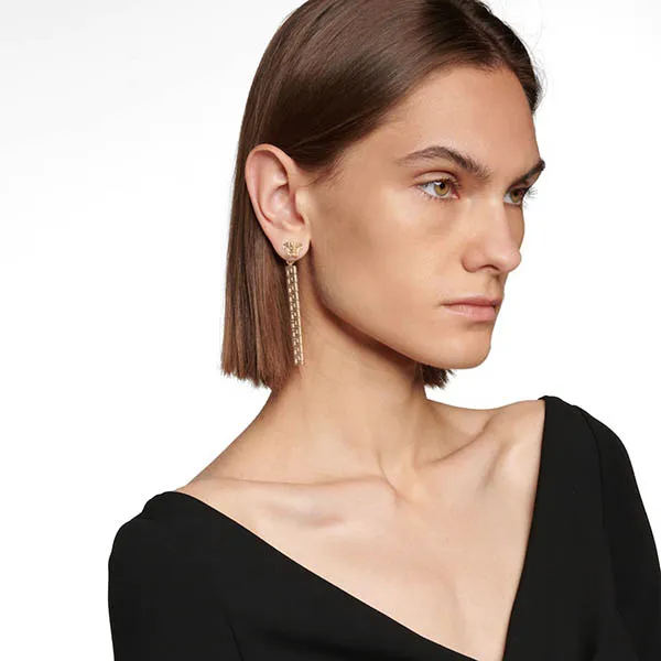 Khuyên Tai Versace Greca Medusa Linear Drop Earrings 10008671A006203J000 Màu Vàng Gold - Trang sức - Vua Hàng Hiệu