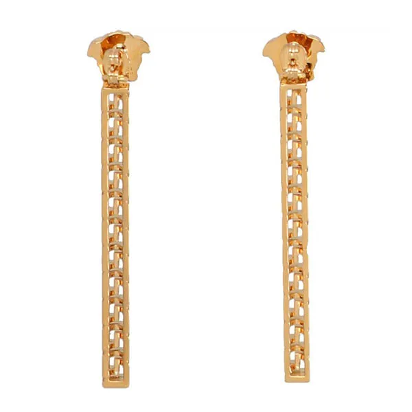 Khuyên Tai Versace Greca Medusa Linear Drop Earrings 10008671A006203J000 Màu Vàng Gold - Trang sức - Vua Hàng Hiệu