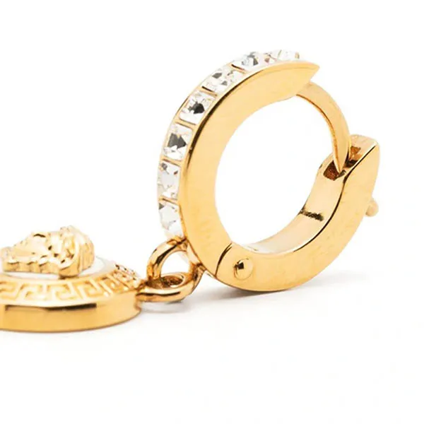 Khuyên Tai Versace Hoop Earrings With Medusa Embellishment 10061241A041954J040 Màu Vàng Gold