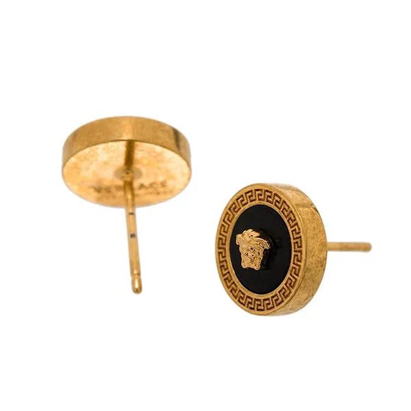 Khuyên Tai Versace Medusa Enamel Earrings DG27256DJMRK41T Màu Vàng Đen - Trang sức - Vua Hàng Hiệu