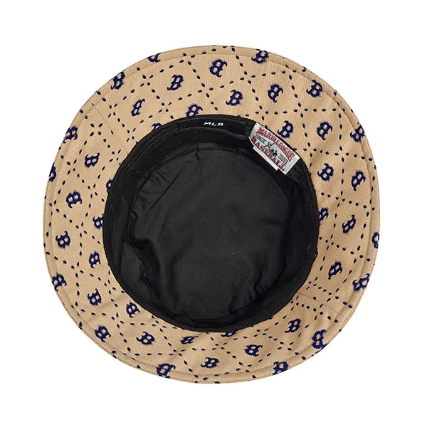 Mũ MLB Bucket Denim Dia Monogram Boston Red Sox 3AHTM023N-43SAL Màu Be Size 57