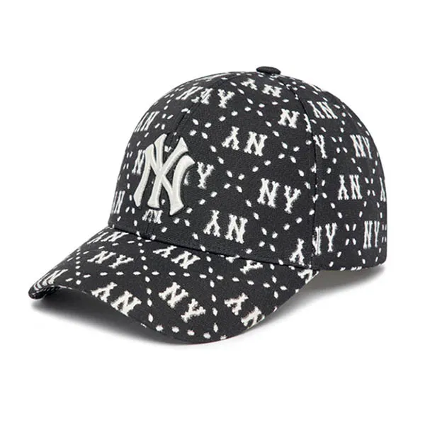 Mũ MLB Diamond Monogram Structure Ball Cap New York Yankees 3ACPM023N-50BKS Màu Đen - Mũ nón - Vua Hàng Hiệu
