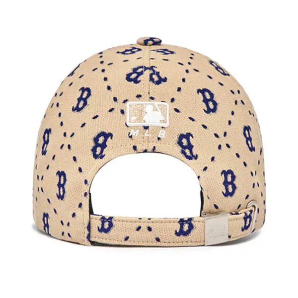 Mũ MLB Diamond Monogram Structured Ball Cap Boston Red Sox 3ACPM023N-43SAL Màu Vàng Cát - Mũ nón - Vua Hàng Hiệu