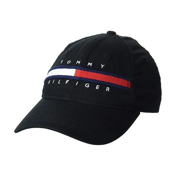 Mũ Tommy Hilfiger Men’s Cotton Avery Adjustable Baseball Cap Màu Đen - Mũ nón - Vua Hàng Hiệu