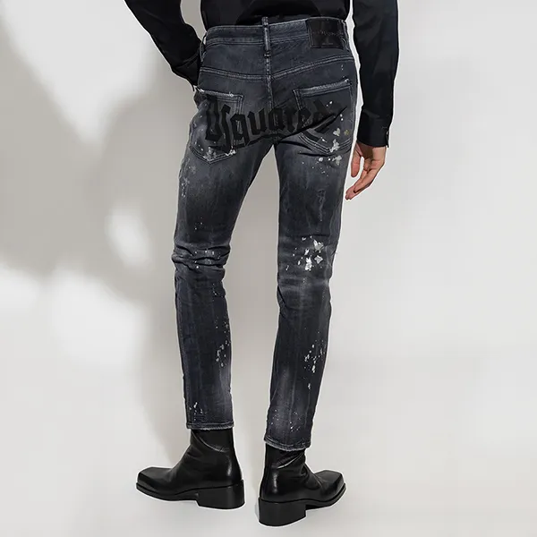 Quần Jean Dsquared2 Logo Printed Skater S74LB1296 S30503 900 Màu Đen Size 44
