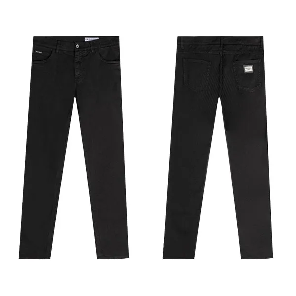 Quần Jeans Nam Dolce & Gabbana D&G Tag Silver Regular GYJCCT G8IW7 N0000 Màu Đen Size 46