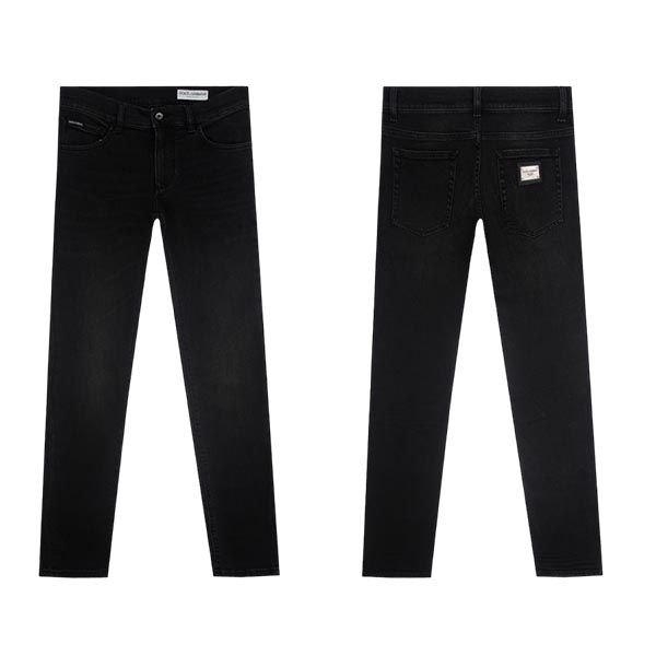Quần Jeans Nam Dolce & Gabbana D&G Tag Silver Skinny GY07LD G8IU1 S9001 Màu Đen Size 50 - 3
